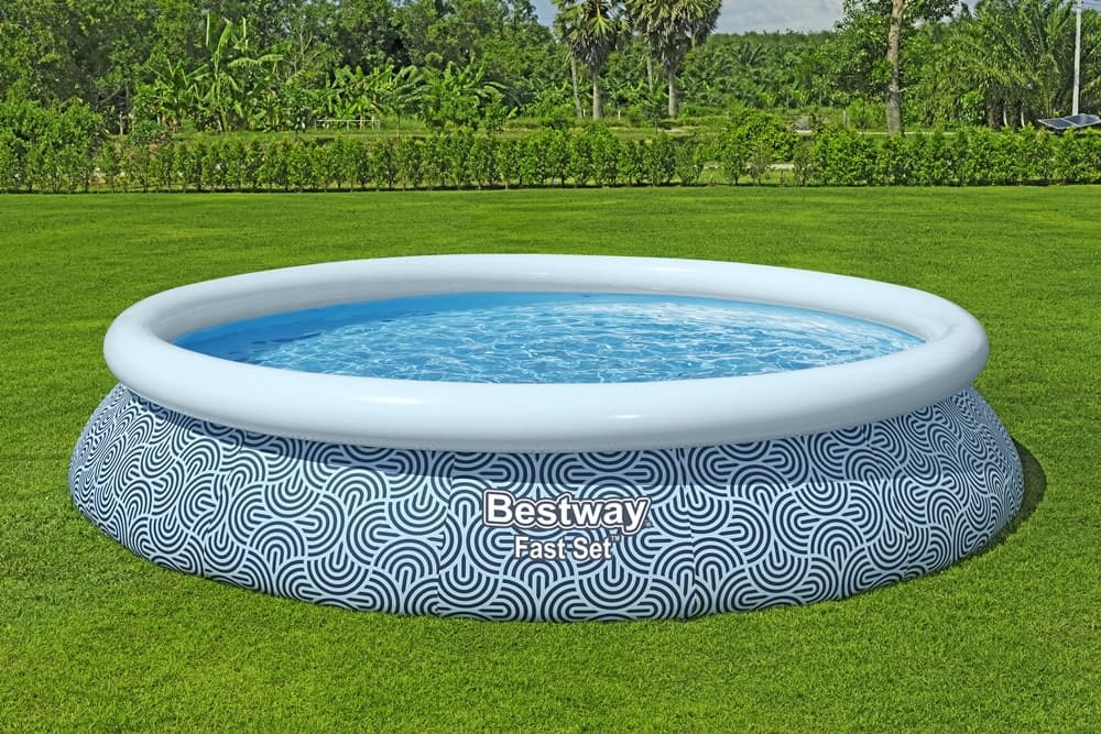 PISCINA FUORI TERRA FAST SET CON POMPA FILTRO Ø457X84CM DESIGN GEOMETRICO ROTONDA 57313 - 8