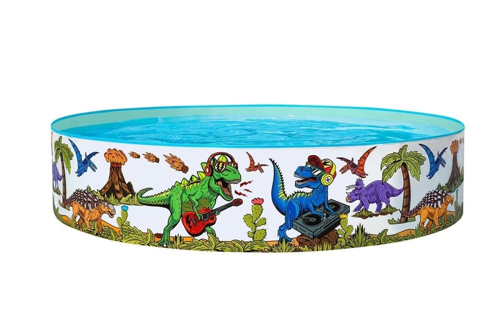PISCINA RIGIDA PER BAMBINI 2+ ANNI CON MOTIVO A DINOSAURI Ø183X38CM 946LT GIARDINO 55022 - 10