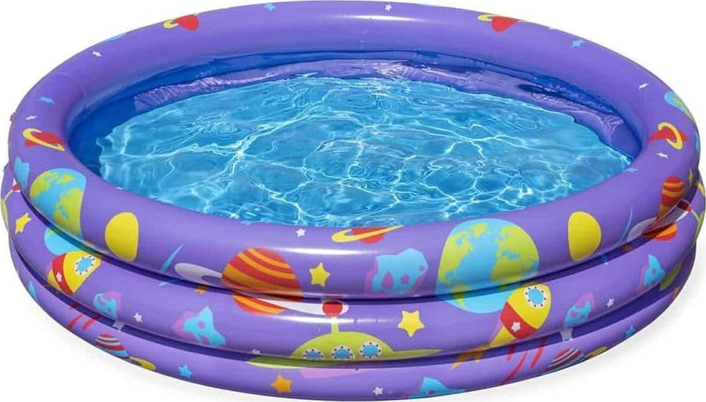 PISCINA GONFIABILE GIARDINO A 3 ANELLI GIOCO PER BAMBINI CON PALLINE Ø 102 CM 52466 - 4