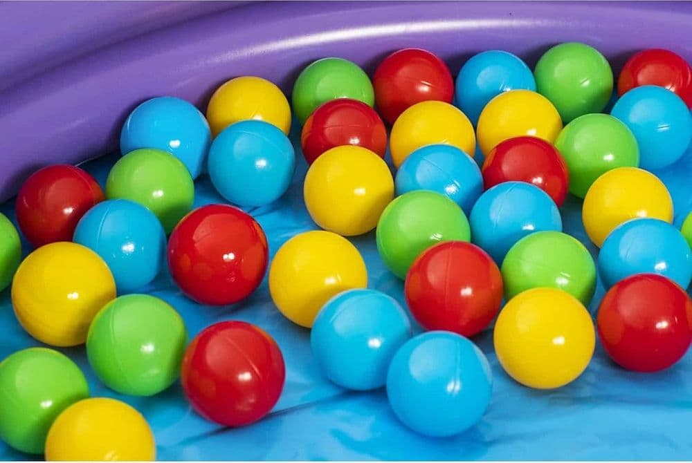 PISCINA GONFIABILE GIARDINO A 3 ANELLI GIOCO PER BAMBINI CON PALLINE Ø 102 CM 52466 - 5