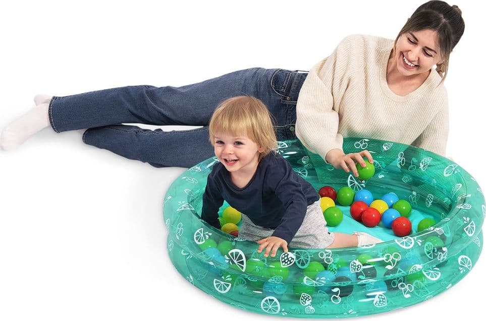 PISCINA GONFIABILE 2 ANELLI MOTIVO FRUTTA CON PALLINE DA GIOCO PER BAMBINI Ø91X20CM 51141 - 11