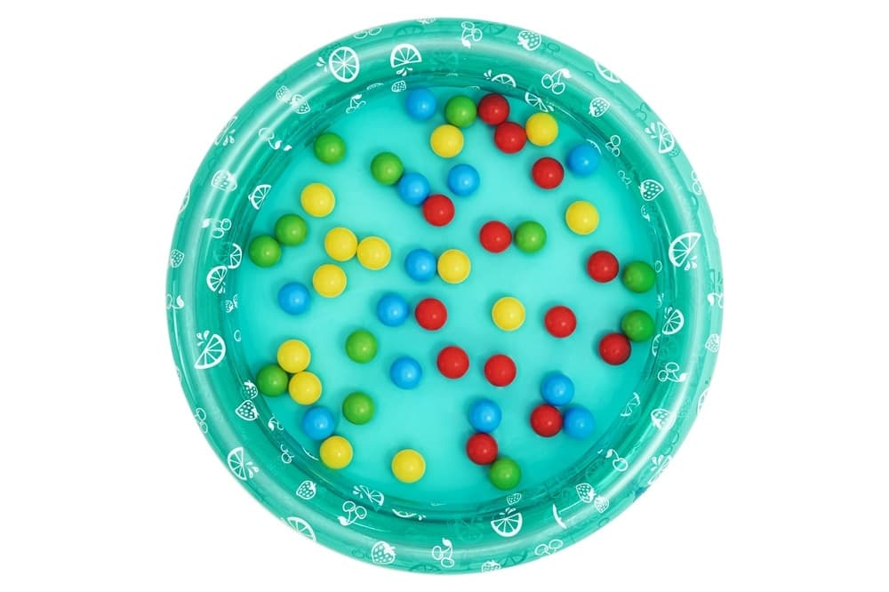 PISCINA GONFIABILE 2 ANELLI MOTIVO FRUTTA CON PALLINE DA GIOCO PER BAMBINI Ø91X20CM 51141 - 12