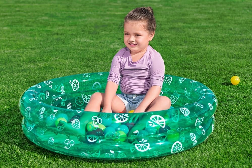 PISCINA GONFIABILE 2 ANELLI MOTIVO FRUTTA CON PALLINE DA GIOCO PER BAMBINI Ø91X20CM 51141 - 10