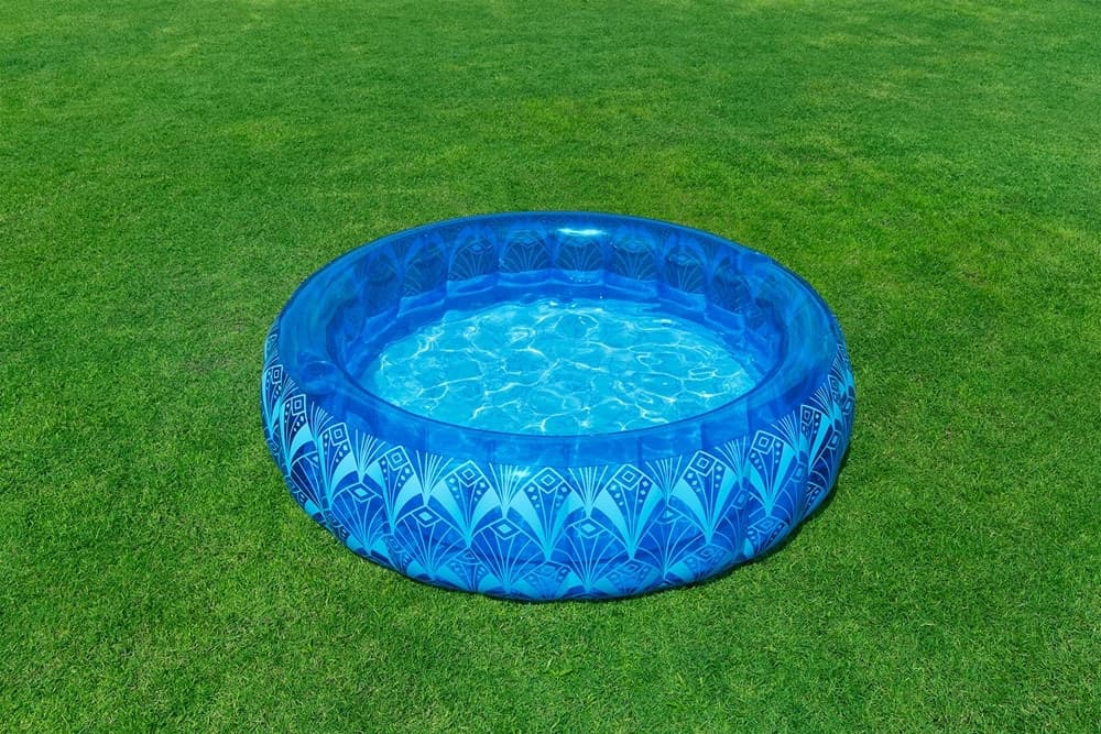 PISCINA GONFIABILE FAMILIARE MOTIVO ELEGANTE BOHÉMIEN BLU Ø168X53CM 2 PORTABICCHIERI 54479 - 11