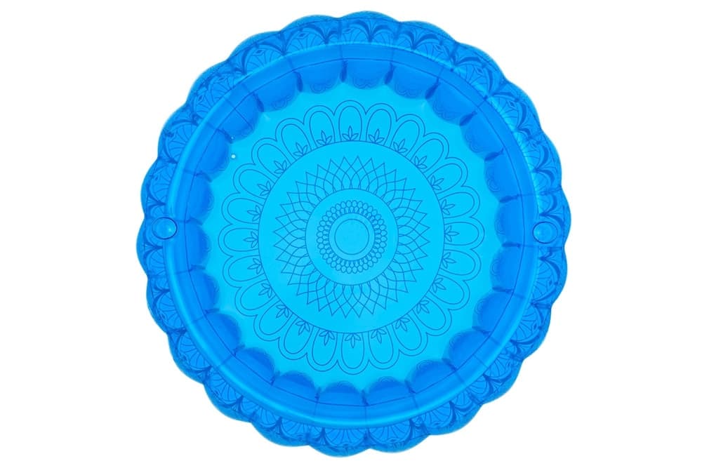 PISCINA GONFIABILE FAMILIARE MOTIVO ELEGANTE BOHÉMIEN BLU Ø168X53CM 2 PORTABICCHIERI 54479 - 12