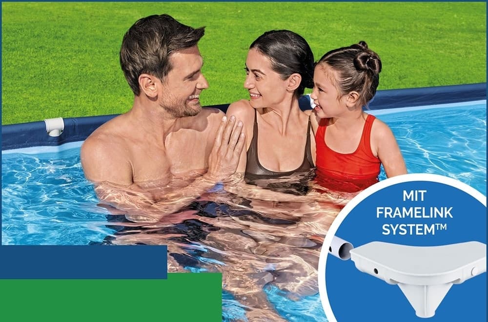 PISCINA RETTANGOLARE FUORI TERRA STEEL PRO FRAME SENZA POMPA CON STRUTTURA 259X170X61CM 56403 - 9