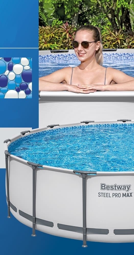 PISCINA FUORI TERRA CON STRUTTURA STEEL PRO MAX POMPA FILTRO Ø457X122 CM ROTONDA 56438 - 6