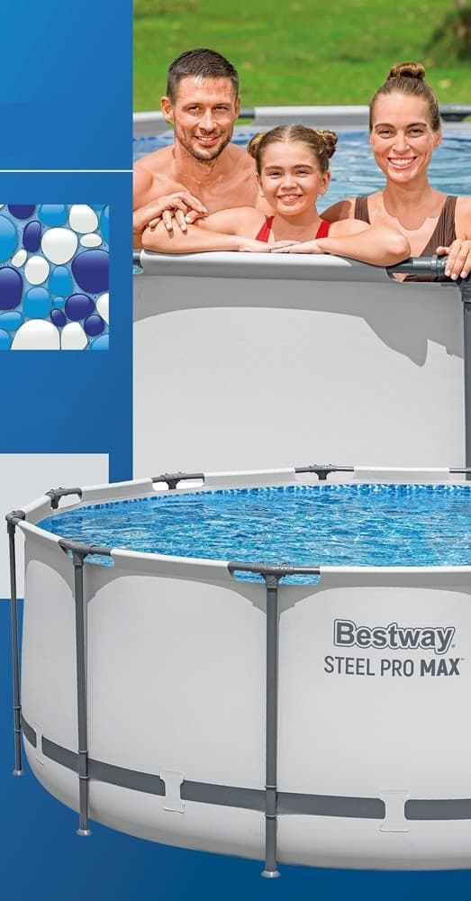 PISCINA FUORI TERRA CON STRUTTURA STEEL PRO MAX POMPA FILTRO SCALA Ø366X122CM TONDA 56420 - 3