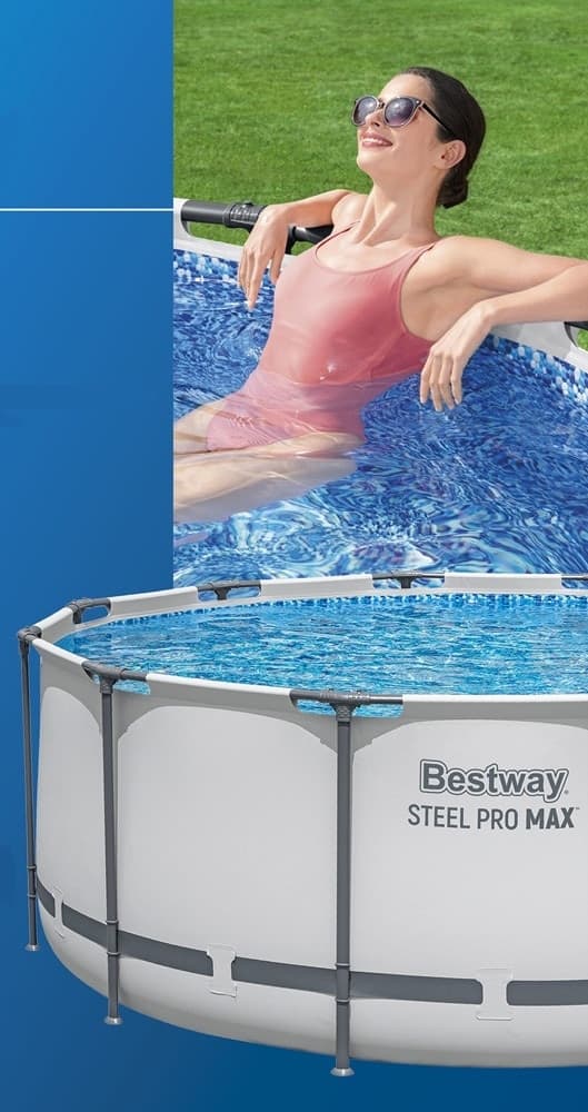 PISCINA FUORI TERRA CON STRUTTURA STEEL PRO MAX POMPA FILTRO SCALA Ø366X122CM TONDA 56420 - 5