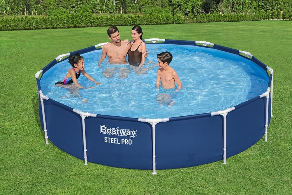 PISCINA  FUORI TERRA STEEL PRO CON STRUTTURA POMPA FILTRO Ø 366 X 76 CM ROTONDA 56681 - 8