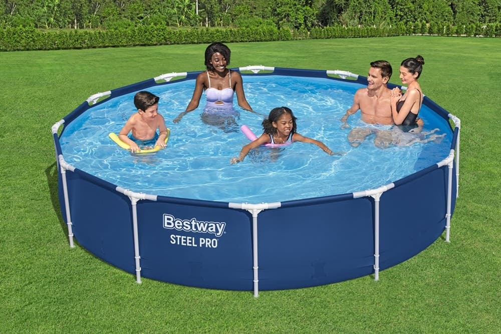 PISCINA  FUORI TERRA STEEL PRO CON STRUTTURA POMPA FILTRO Ø 366 X 76 CM ROTONDA 56681 - 9