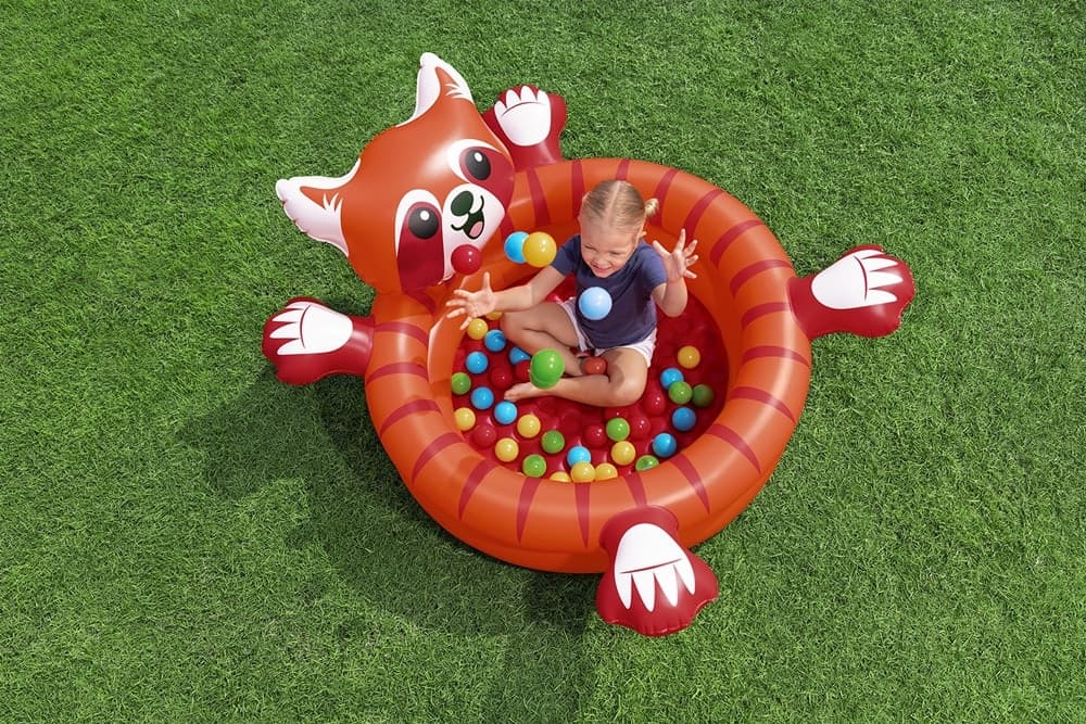 PISCINA GONFIABILE CON PALLINE GIOCO DESIGN PANDA 107X94X58CM PER BAMBINI 2+ ANNI 52702 - 3