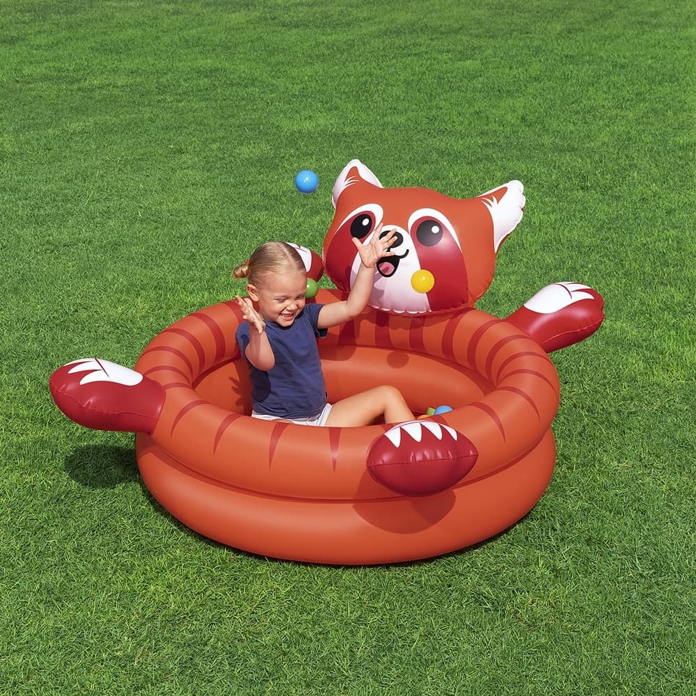 PISCINA GONFIABILE CON PALLINE GIOCO DESIGN PANDA 107X94X58CM PER BAMBINI 2+ ANNI 52702 - 6