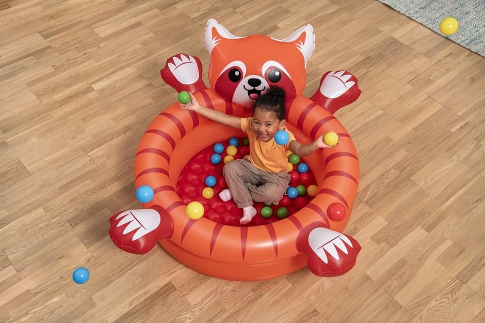 PISCINA GONFIABILE CON PALLINE GIOCO DESIGN PANDA 107X94X58CM PER BAMBINI 2+ ANNI 52702 - 7