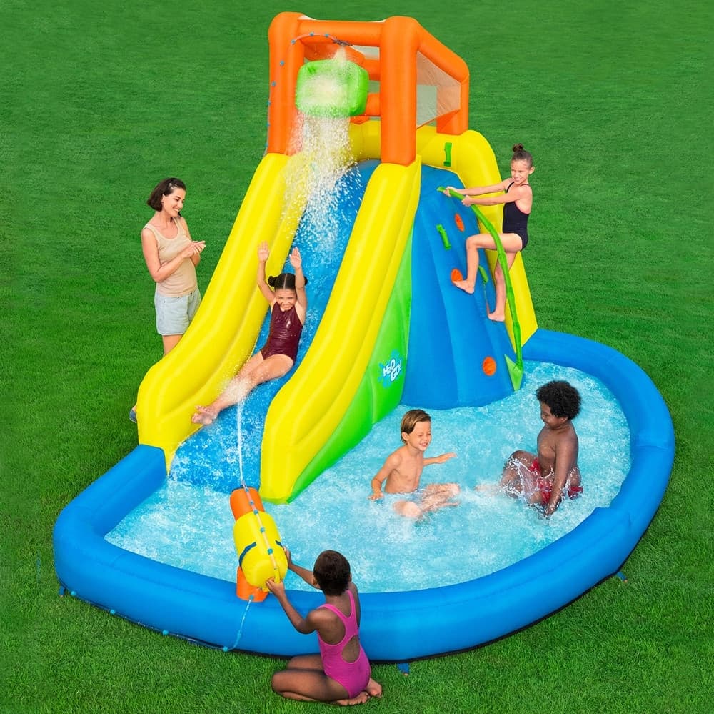 MEGA PARCO ACQUATICO CON MONTAGNA SOFFIATORE SCIVOLO PISCINA GONFIABILE 435X286X267CM 53478 - 3