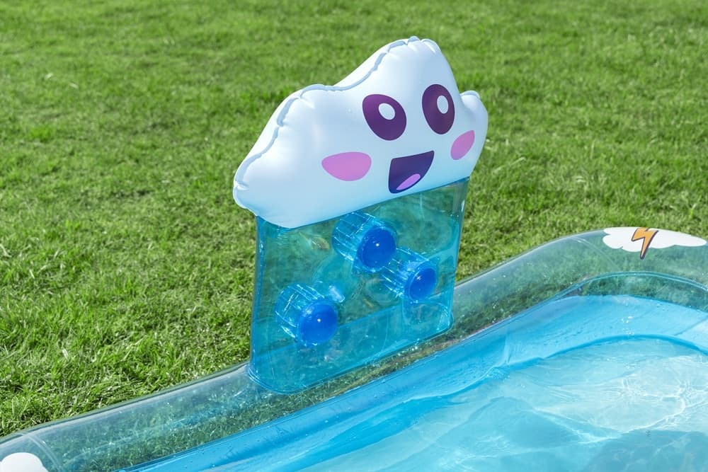 CENTRO GIOCHI ACQUATICO PISCINA GONFIABILE BAMBINI CON SCIVOLO SPRUZZATORE ARCOBALENO 53174 - 7