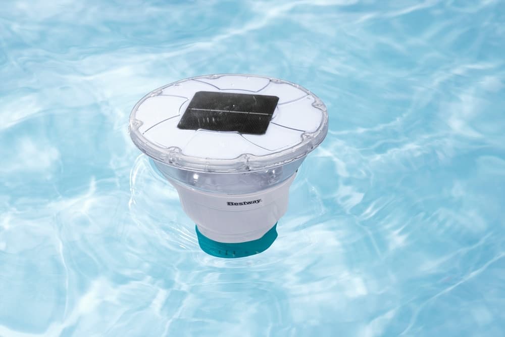 DOSATORE PER PASTIGLIE CLORO GALLEGGIANTE PISCINA CON LUCE LED AD ENERGIA SOLARE 58943 - 3