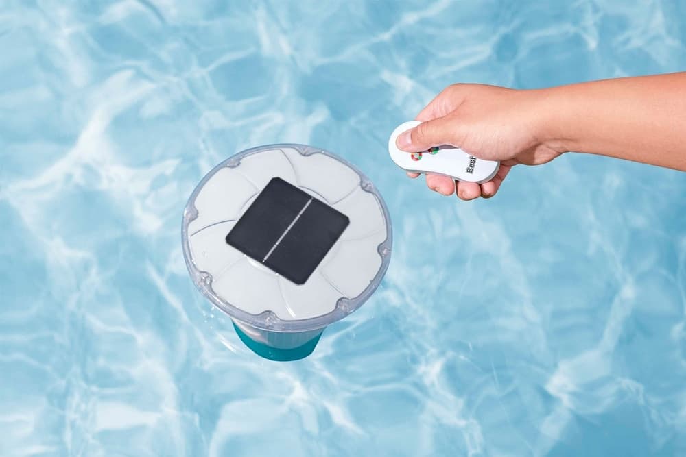 DOSATORE PER PASTIGLIE CLORO GALLEGGIANTE PISCINA CON LUCE LED AD ENERGIA SOLARE 58943 - 4