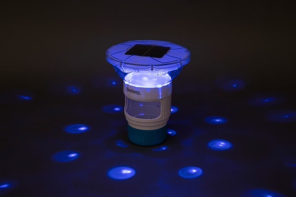 DOSATORE PER PASTIGLIE CLORO GALLEGGIANTE PISCINA CON LUCE LED AD ENERGIA SOLARE 58943 - 6