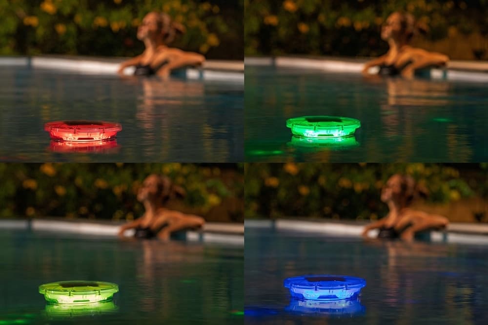 DOSATORE PER PASTIGLIE CLORO GALLEGGIANTE PISCINA CON LUCE LED AD ENERGIA SOLARE 58943 - 8