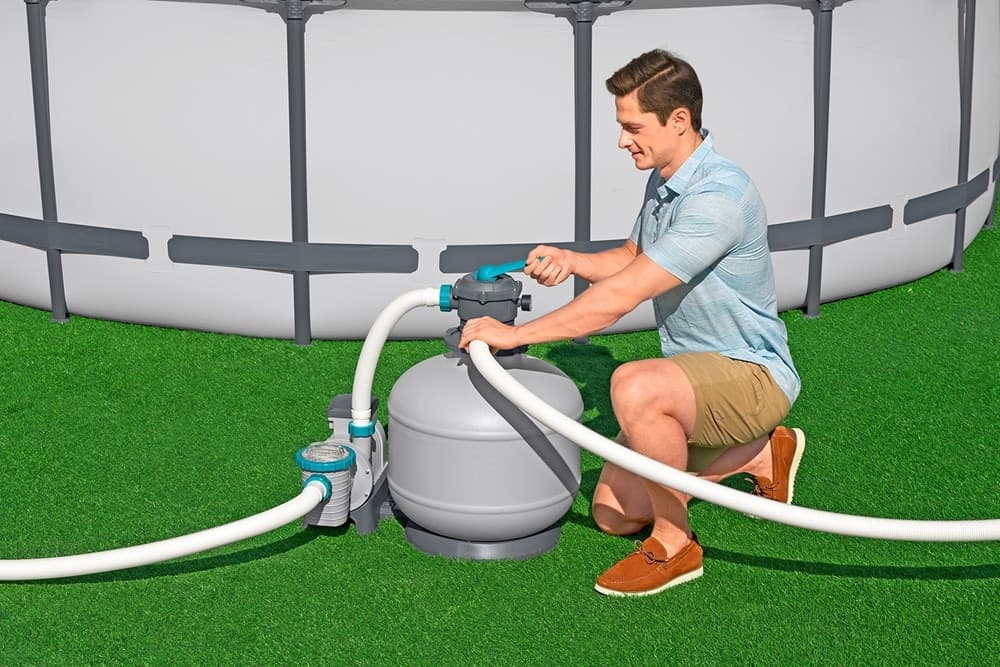 POMPA DI FILTRAGGIO A SABBIA CON TIMER MANOMETRO 11.355L/H PER PISCINE FUORI TERRA 58486 - 3