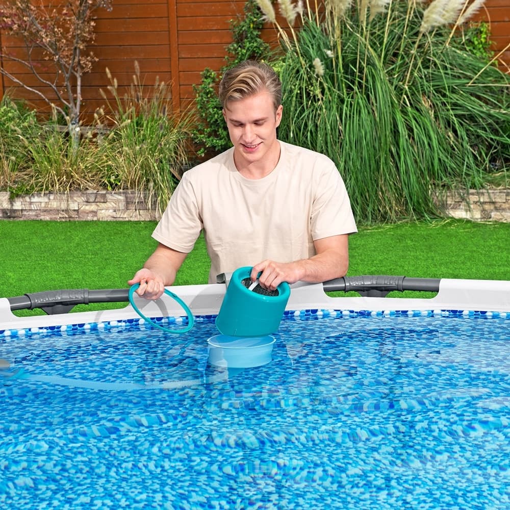 KIT COMPLETO PER CURA PULIZIA PISCINA FUORI TERRA FINO A 610CM CON ASPIRATORE SKIMMER 58237 - 3