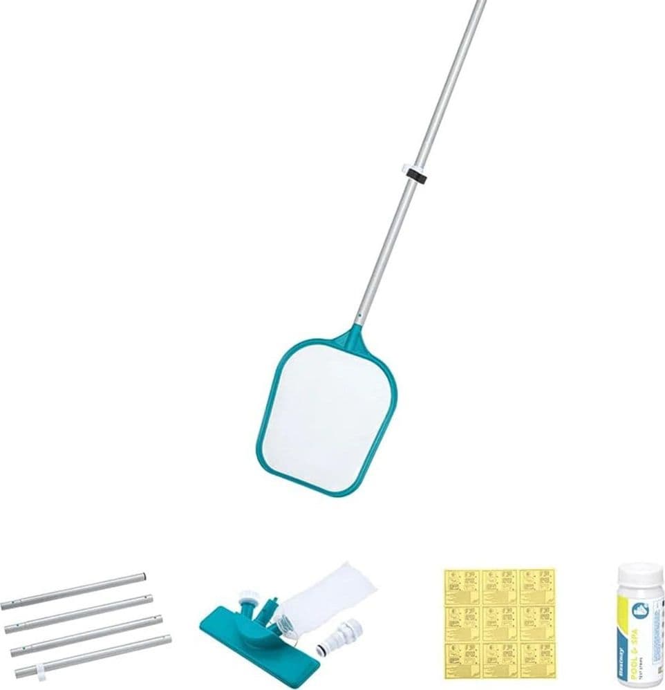 KIT COMPLETO PER CURA MANUTENZIONE ACCESSORI PULIZIA PISCINE FUORI TERRA FINO A 396CM 58794 - 2