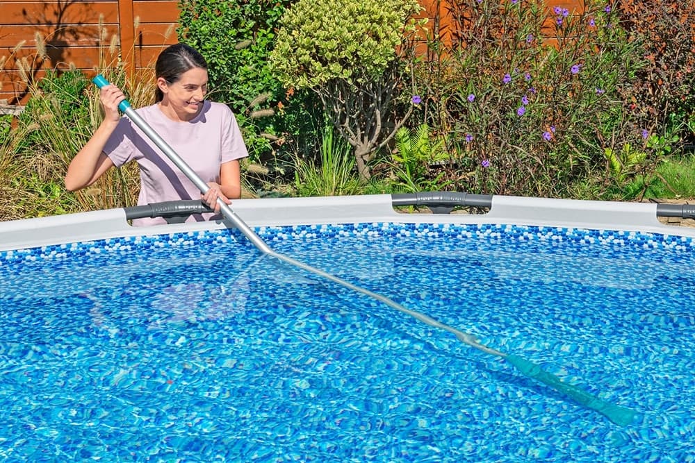KIT CURA PISCINA FINO A 610CM CON ASPIRATORE A BATTERIA RETINO PER SKIMMER SPAZZOLA 58831 - 4