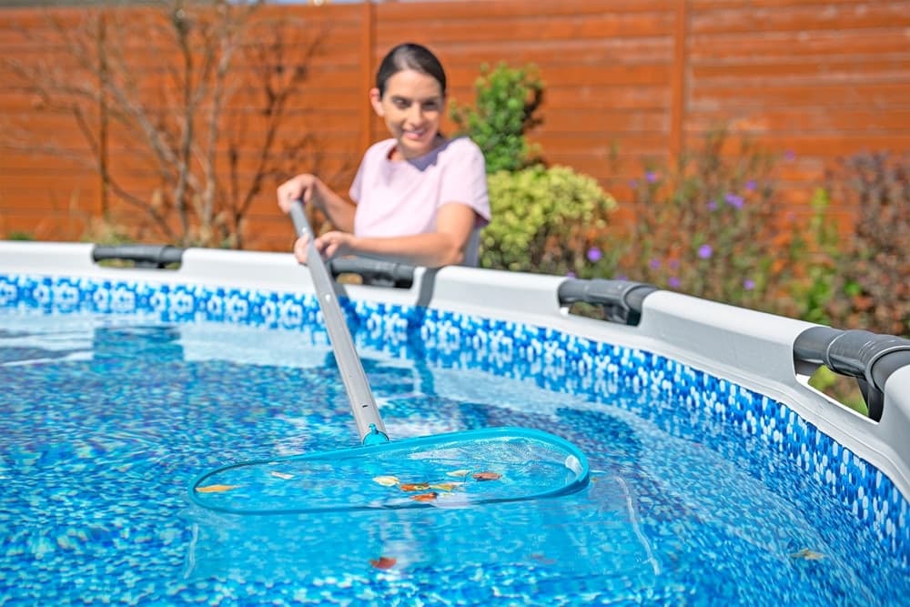KIT CURA PISCINA FINO A 610CM CON ASPIRATORE A BATTERIA RETINO PER SKIMMER SPAZZOLA 58831 - 5