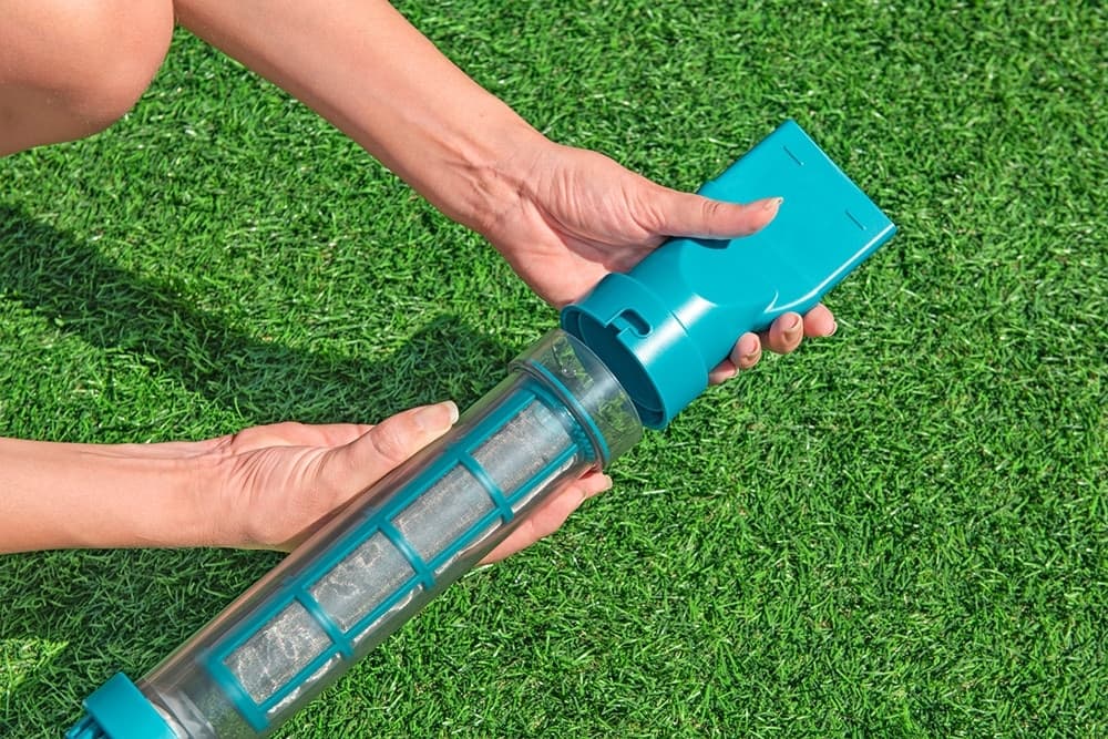 KIT CURA PISCINA FINO A 610CM CON ASPIRATORE A BATTERIA RETINO PER SKIMMER SPAZZOLA 58831 - 7