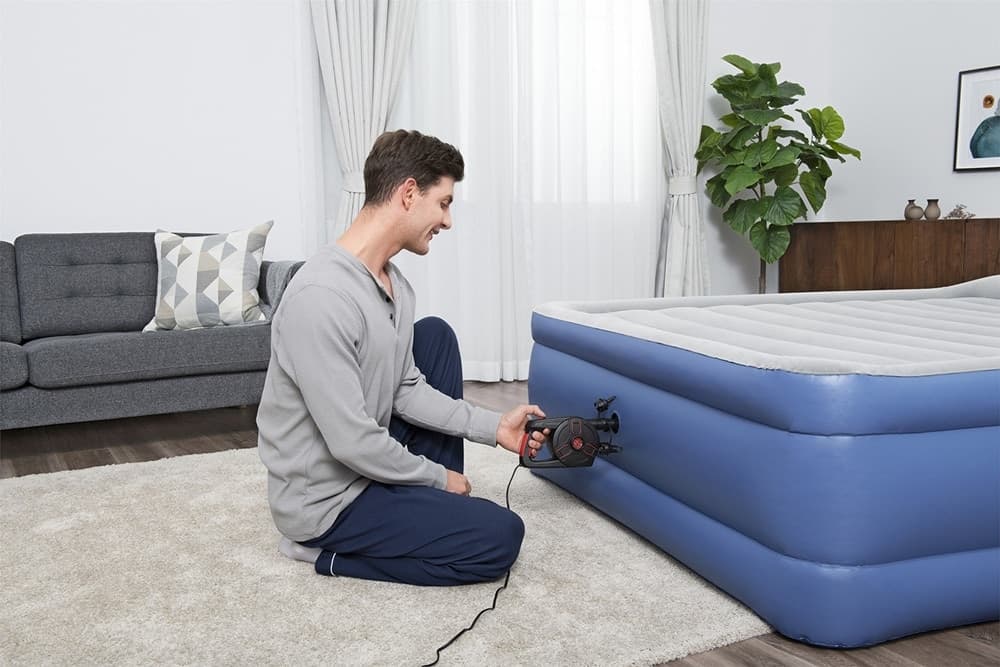 POMPA DI GONFIAGGIO ELETTRICA POWERGRIP 1.100 L/MIN CON MANIGLIA 3 ADATTATORI 62258 - 3