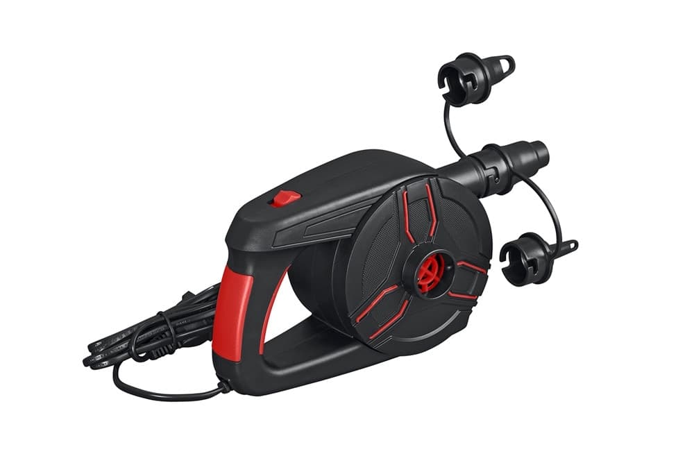 POMPA DI GONFIAGGIO ELETTRICA POWERGRIP 1.100 L/MIN CON MANIGLIA 3 ADATTATORI 62258 - 8