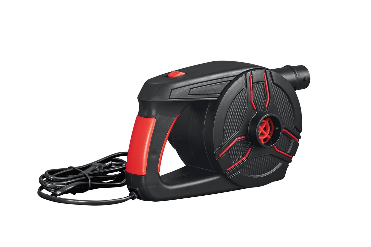 POMPA DI GONFIAGGIO ELETTRICA POWERGRIP 1.100 L/MIN CON MANIGLIA 3 ADATTATORI 62258 - 9