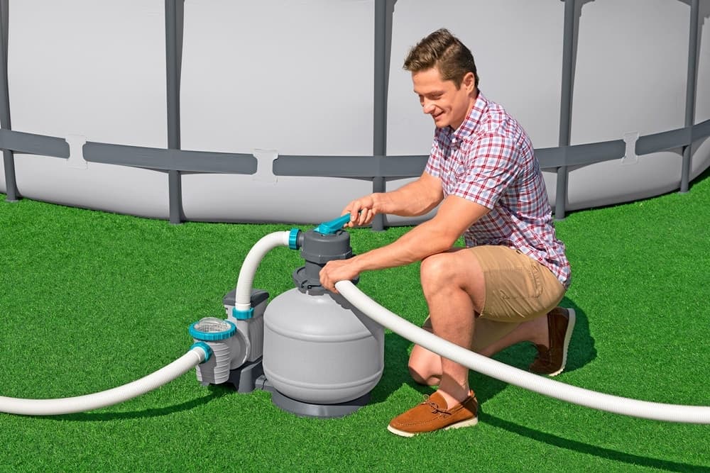 POMPA SISTEMA DI FILTRAGGIO A SABBIA CON TIMER 6.056 L/H PER PISCINE FUORI TERRA 58497 - 2