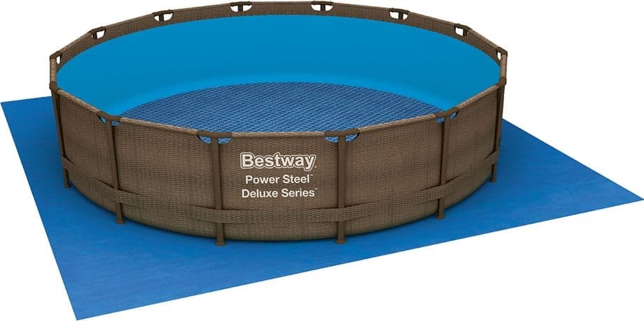 TAPPETINO TELO DI PROTEZIONE PER BASE FONDO PISCINA IN PE 488 X 488 CM BLU QUADRATO 58003 - 5