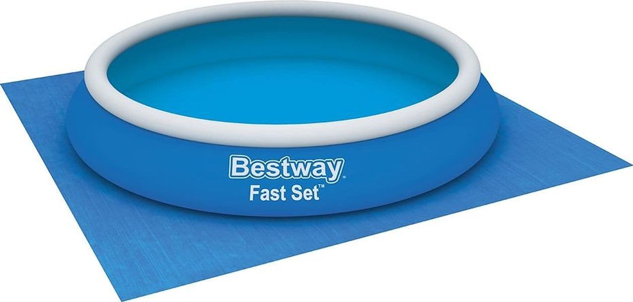 TAPPETINO TELO DI PROTEZIONE PER BASE FONDO PISCINA IN PE 488 X 488 CM BLU QUADRATO 58003 - 7