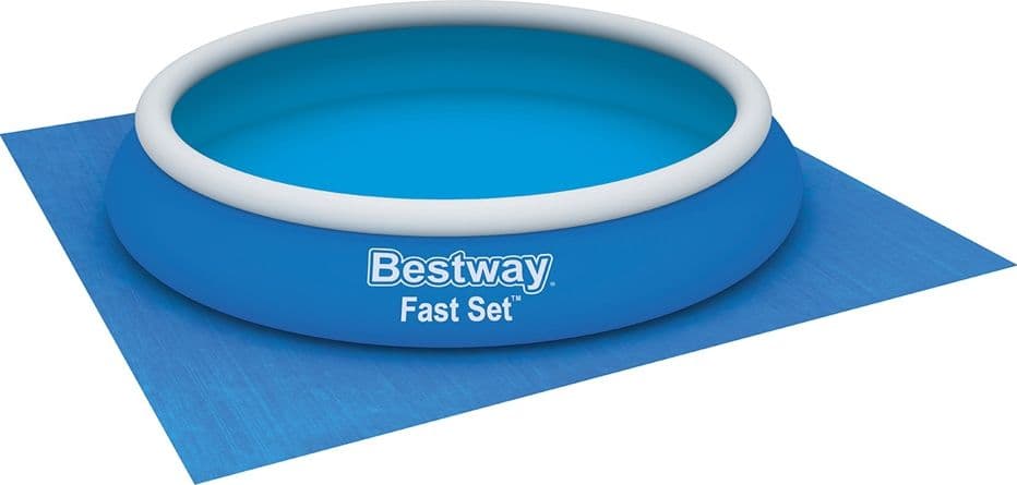 TAPPETINO TELO DI PROTEZIONE PER BASE FONDO PISCINA IN PE 488 X 488 CM BLU QUADRATO 58003 - 7