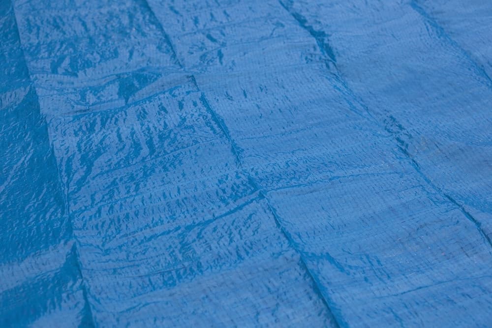 TAPPETINO TELO DI PROTEZIONE PER BASE FONDO PISCINA IN PE 488 X 488 CM BLU QUADRATO 58003 - 10