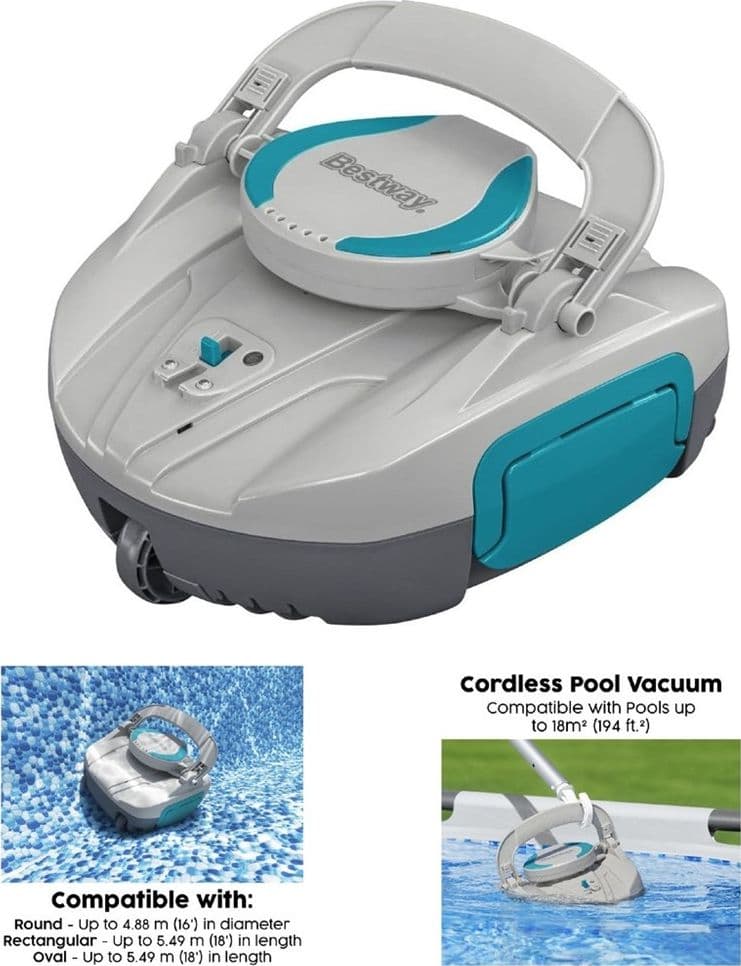 ROBOT PULITORE PER FONDO PISCINA AUTONOMO A BATTERIA RICARICABILE AQUATRONIX G100 58864 - 2