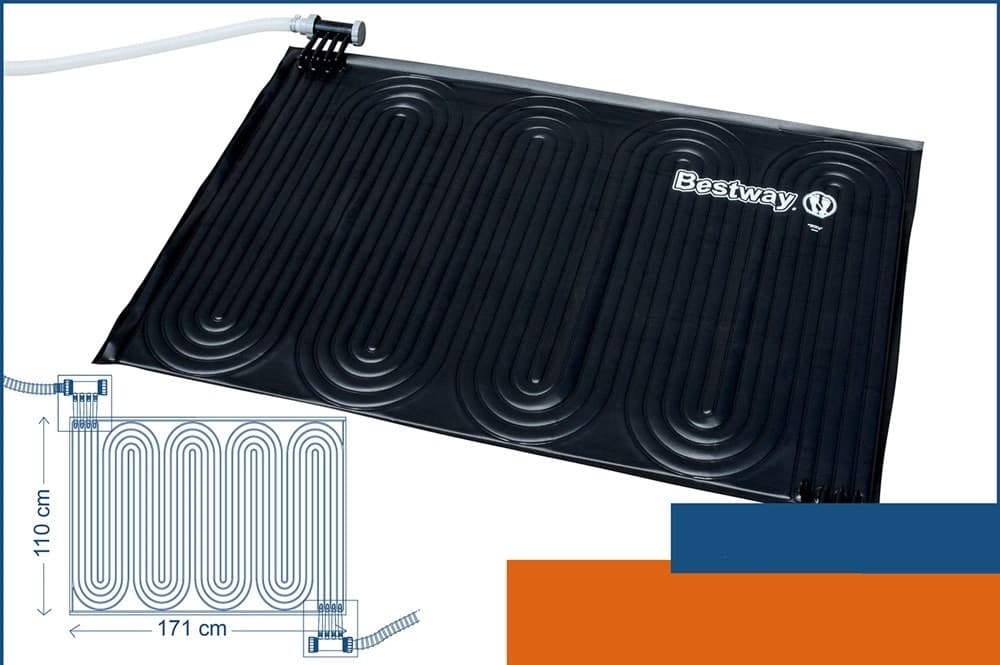 PANNELLO TAPPETINO RISCALDATORE A ENERGIA SOLARE PER PISCINA FUORI TERRA 110X171CM 58423 - 11