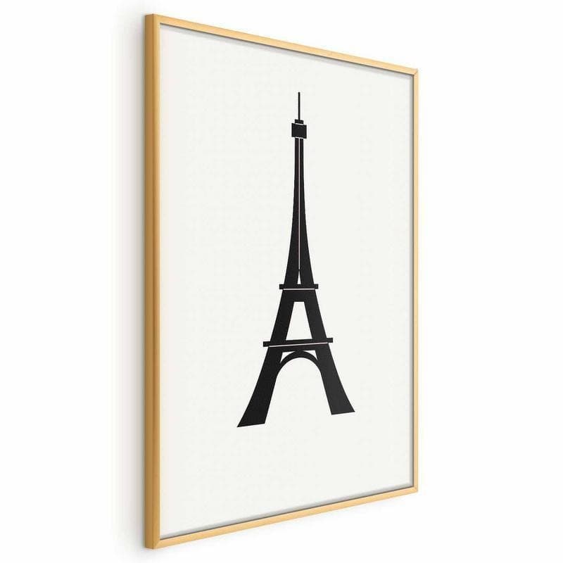 Poster - Eiffel Tower Simple Black-and-White Graphic - 18