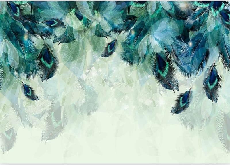 Carta da parati - Emerald Feathers - 4