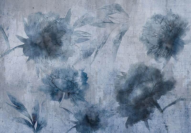 Carta da parati - Blue Peonies - 6
