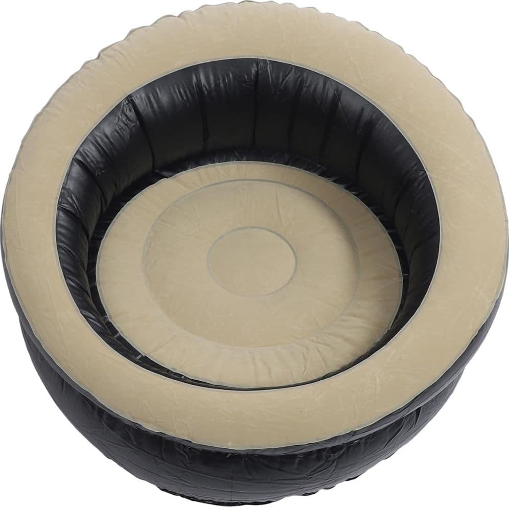POLTRONA GONFIABILE PORTATILE FLOCCATA PORTANTE IN PVC DESIGN ERGONOMICO VALVOLA RAPIDA - 5