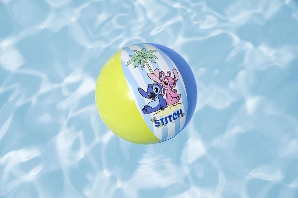 PALLONE GONFIABILE SPIAGGIA PISCINA DESIGN A SPICCHI CON STITCH PER BAMBINI 2+ ANNI 9104T - 5