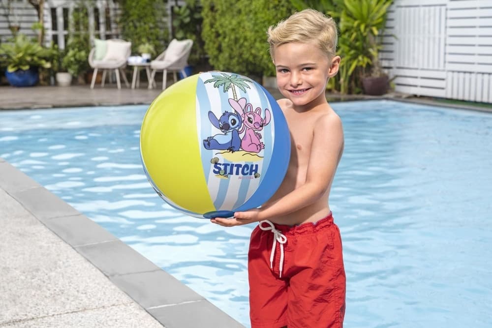 PALLONE GONFIABILE SPIAGGIA PISCINA DESIGN A SPICCHI CON STITCH PER BAMBINI 2+ ANNI 9104T - 6