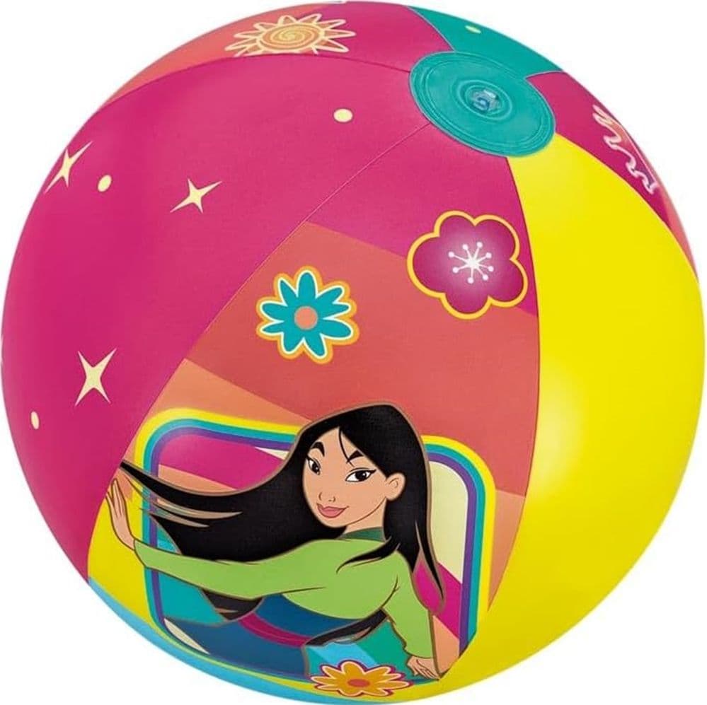 PALLONE DA SPIAGGIA PISCINA GONFIABILE TEMA PRINCIPESSE DISNEY BAMBINE 2+ANNI 51CM 91042W