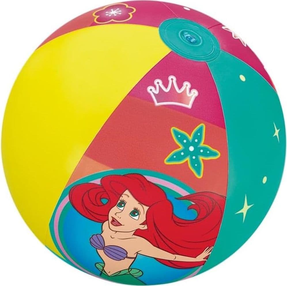PALLONE DA SPIAGGIA PISCINA GONFIABILE TEMA PRINCIPESSE DISNEY BAMBINE 2+ANNI 51CM 91042W - 3