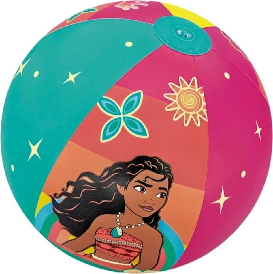 PALLONE DA SPIAGGIA PISCINA GONFIABILE TEMA PRINCIPESSE DISNEY BAMBINE 2+ANNI 51CM 91042W - 6