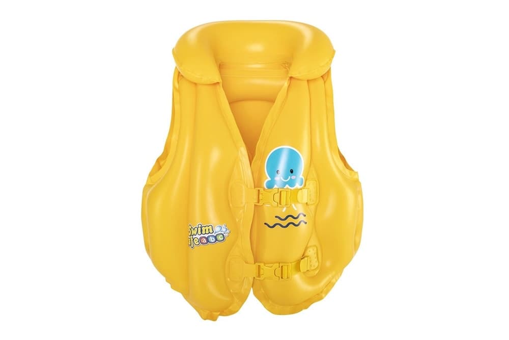 GIUBBOTTO SALVAGENTE GONFIABILE NUOTO 2 FIBBIE REGOLABILI PER BAMBINI 3-6 ANNI 32034W - 12